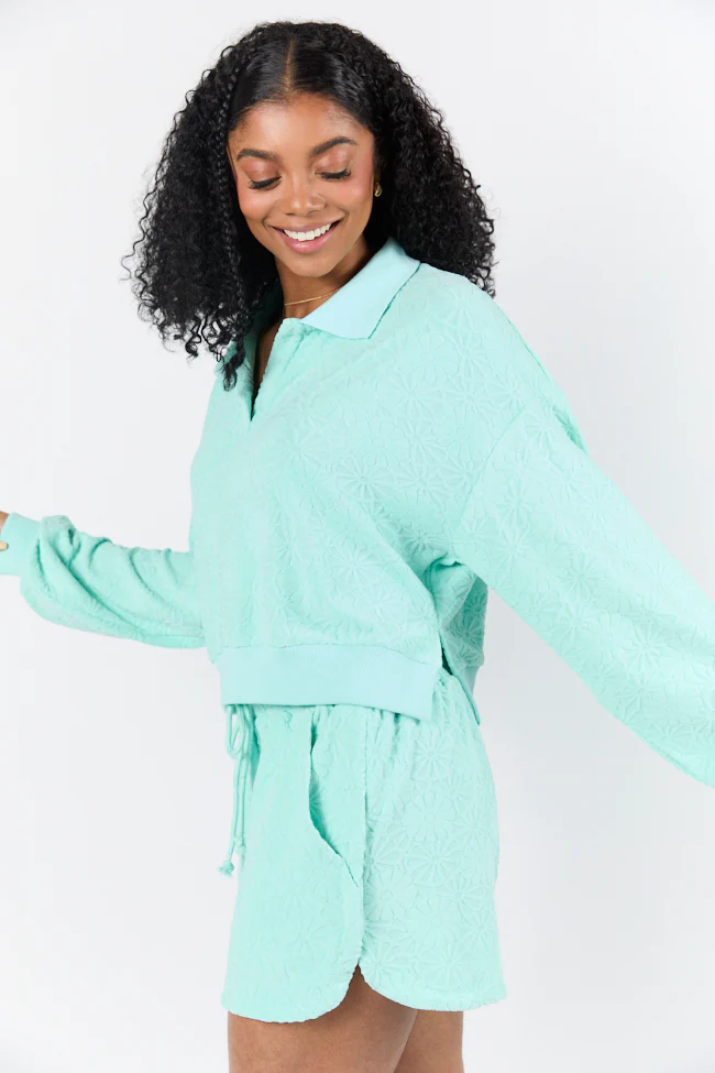 Hammock Haven Mint Textured Terry Knit Set FINAL SALE - Terpint