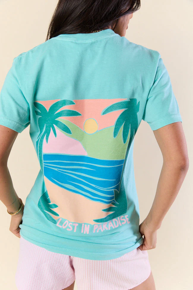 Lost In Paradise Mint Graphic Tee - Terpint