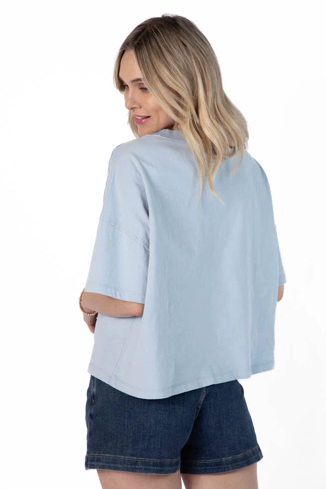 Perfect Staple Blue Soft Knit Pocket Tee FINAL SALE - Terpint
