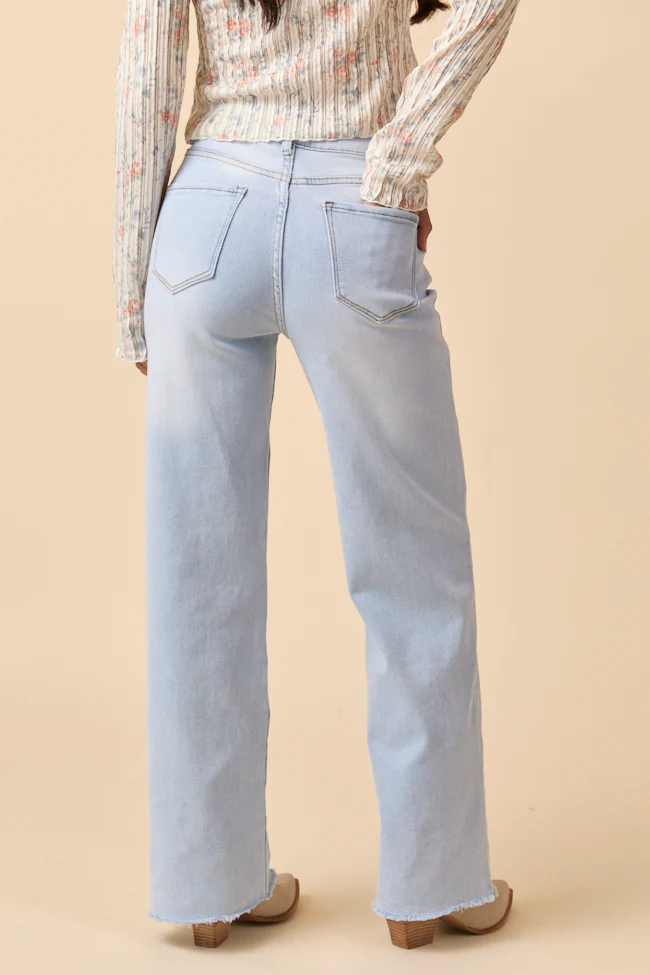 Kelsea Light Wash Wide Leg Jeans - Terpint