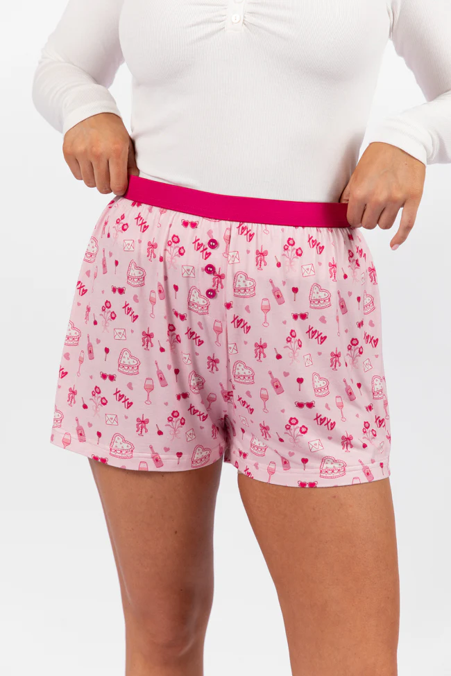 Subtle Hints Valentine's Day Icon Pajama Boxer Shorts FINAL SALE - Terpint