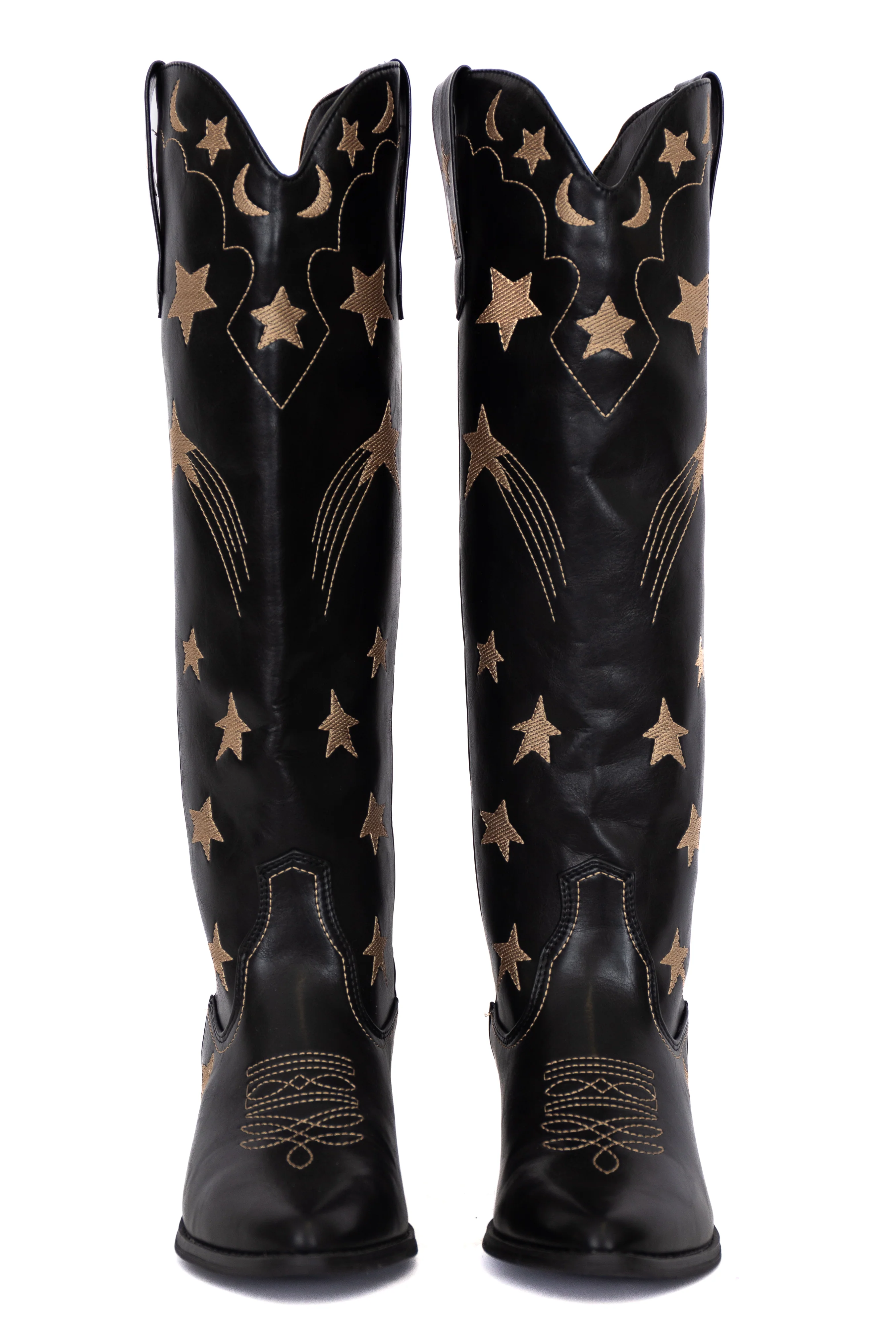 Luna Black Star and Moon Western Boots FINAL SALE - Terpint