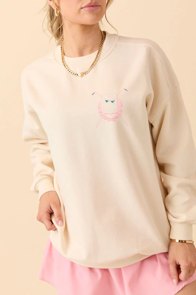Abandoned Golf Wives Social Club Cream Graphic Sweatshirt - Terpint