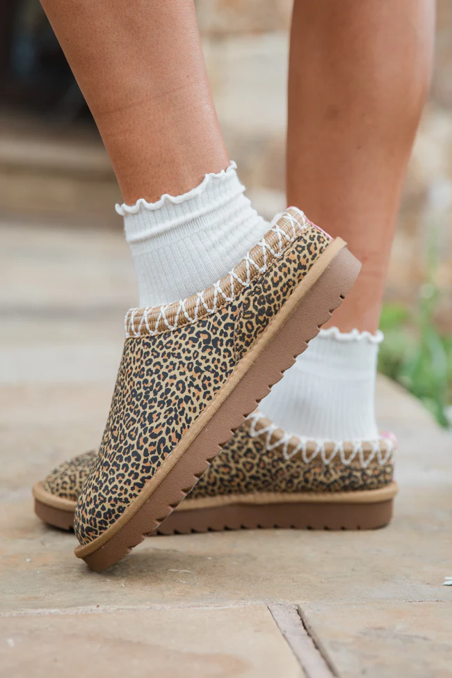 Sydney Leopard Short Slip-On Booties DOORBUSTER - Terpint