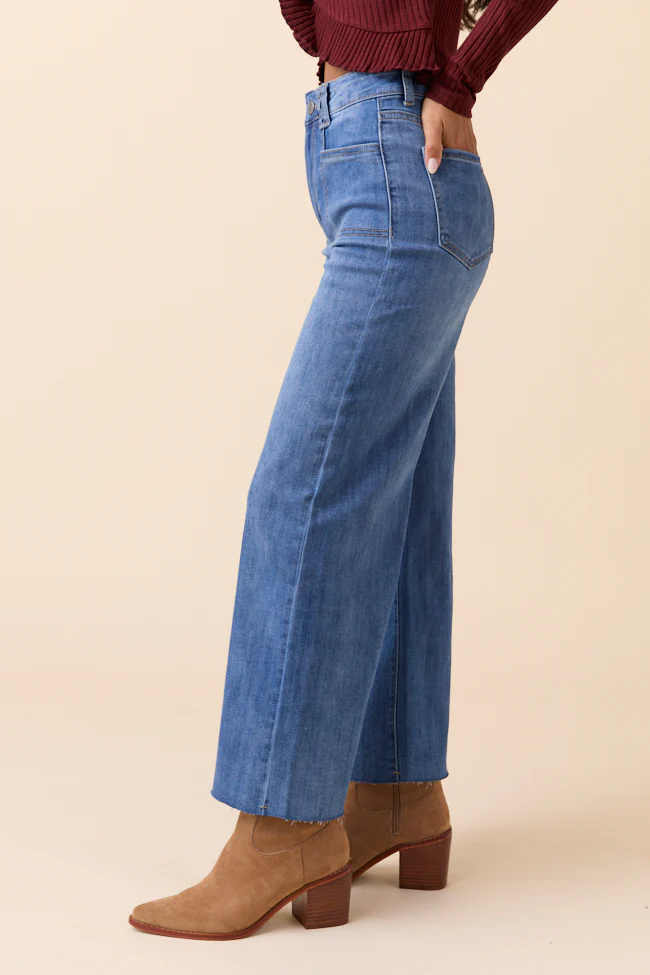 My Favorite Medium Wash Wide Leg Jeans - Terpint