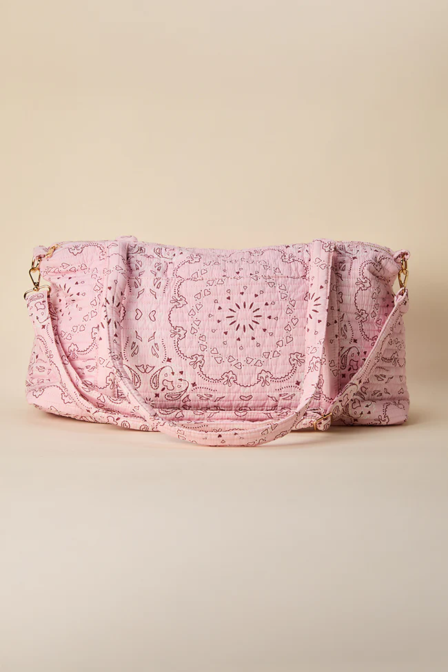 Lilah Pink Paisley Duffle Bag DOORBUSTER - Terpint