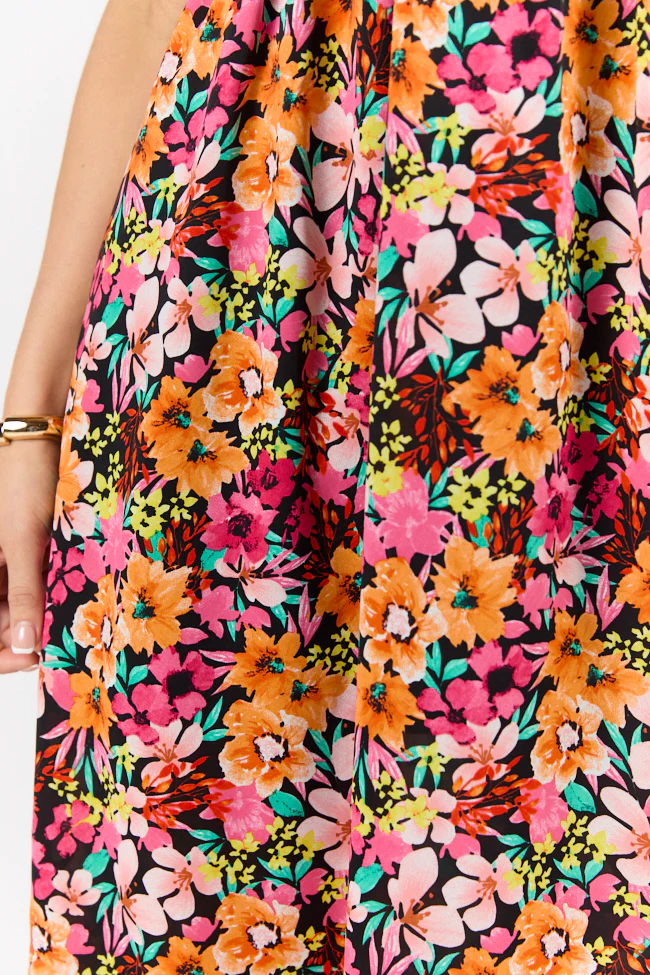 Waterside Elegance Multi Floral Halter Neck Maxi Dress FINAL SALE - Terpint
