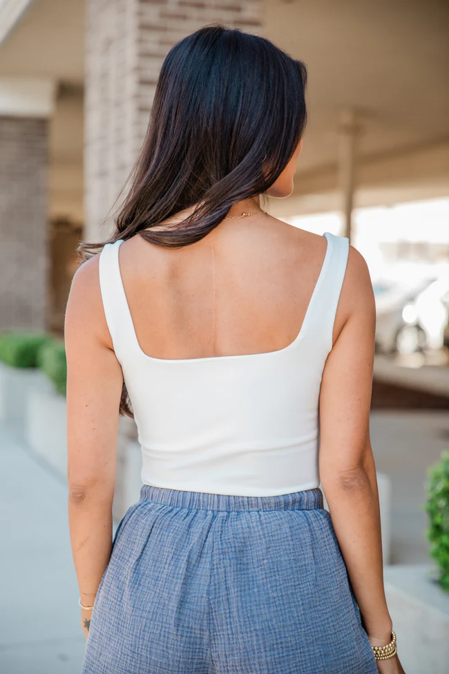 Sweetest Soul Ivory Square Neck Bodysuit FINAL SALE - Terpint