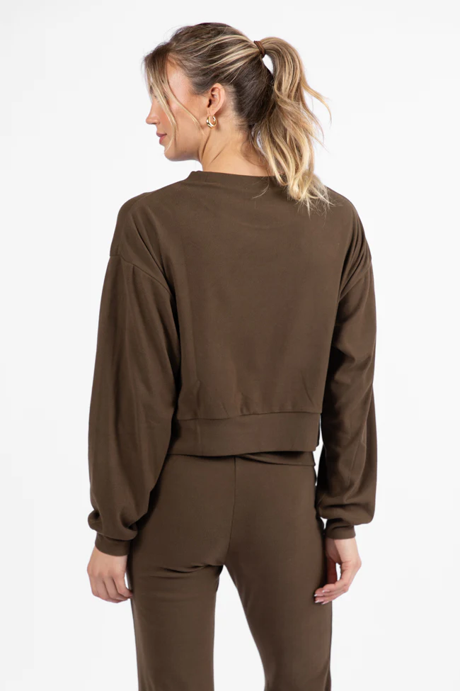 In A Dream Brown Super Soft Pullover FINAL SALE - Terpint