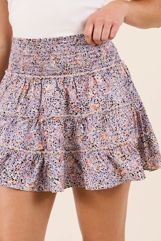 Through the Garden Lavender Print Skort - Terpint