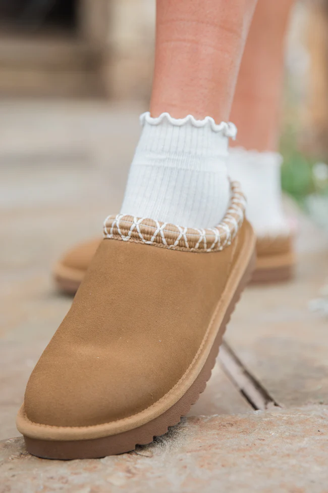 Sydney Chestnut Short Slip-On Booties FINAL SALE - Terpint