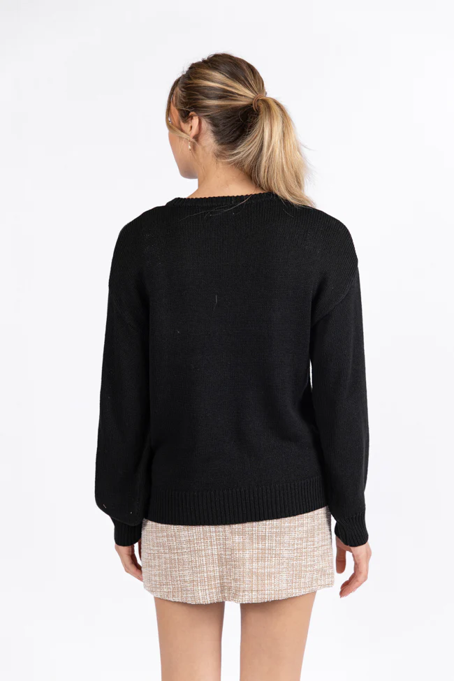 Pop Fizz Clink Black Sweater FINAL SALE - Terpint
