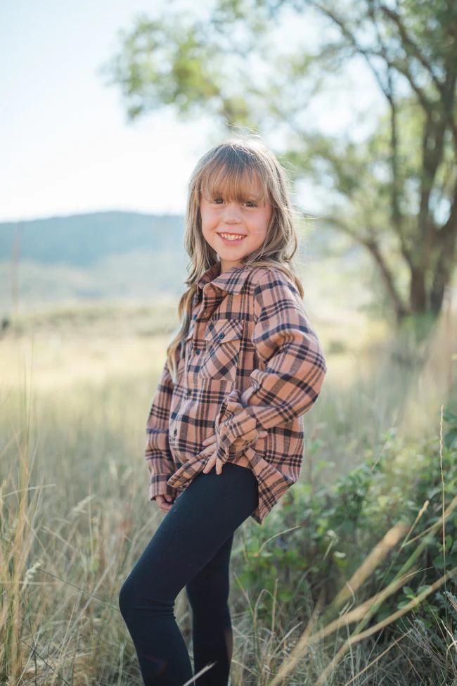 Kid's Nash Brown and Black Plaid Shirt FINAL SALE - Terpint