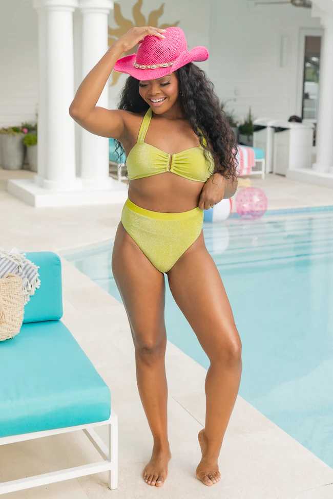 Classic Coastal Green Shimmer Bikini Bottoms FINAL SALE - Terpint