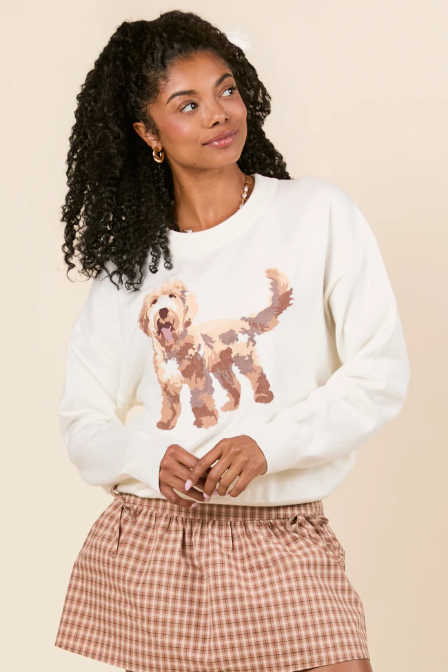 Remi Cream Labradoodle Sweater - Terpint
