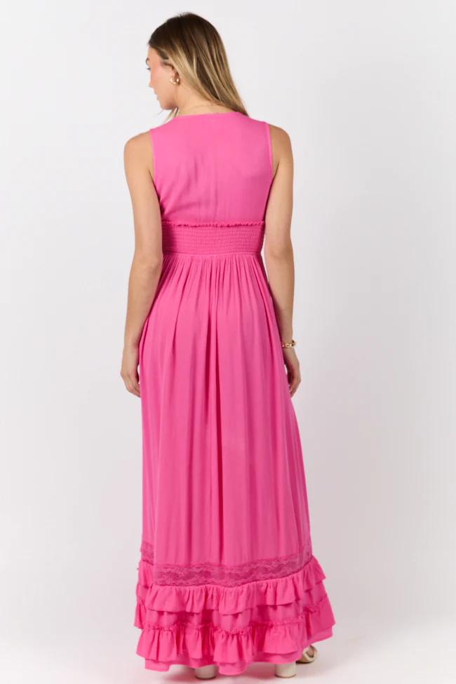 Lucky To Have You Pink Sleeveless Maxi Dress DOORBUSTER - Terpint