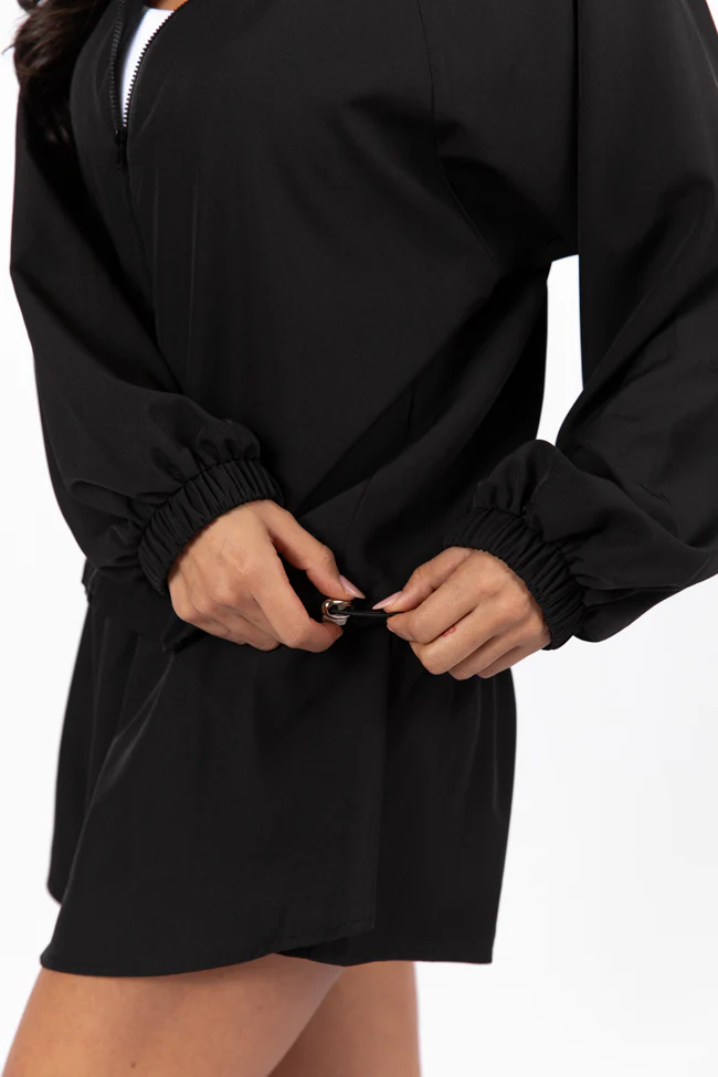 On The Daily Black Full-Zip Windbreaker FINAL SALE - Terpint