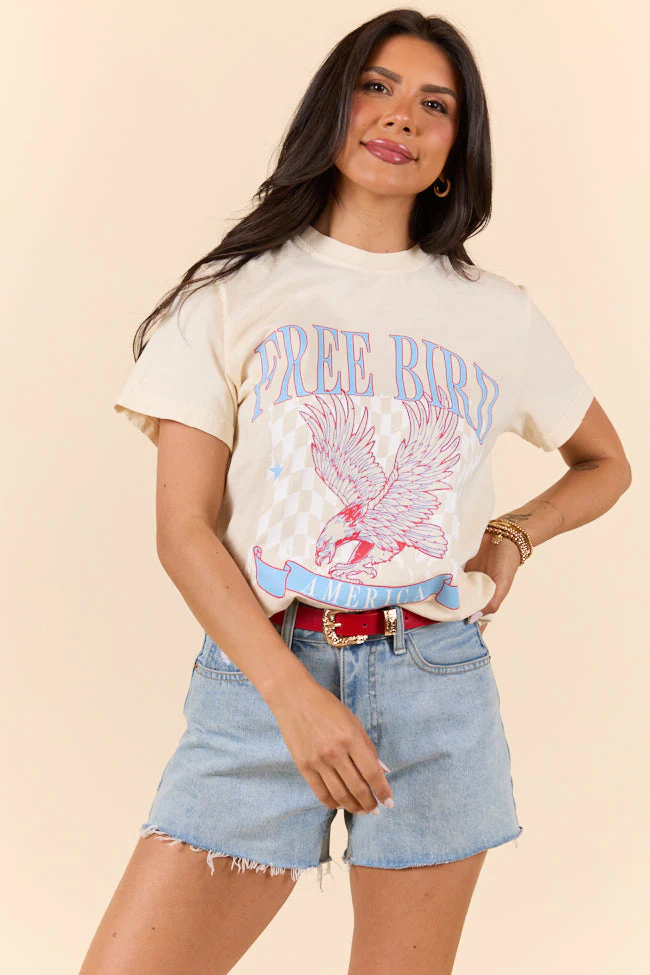 Free Bird Ivory Graphic Tee - Terpint