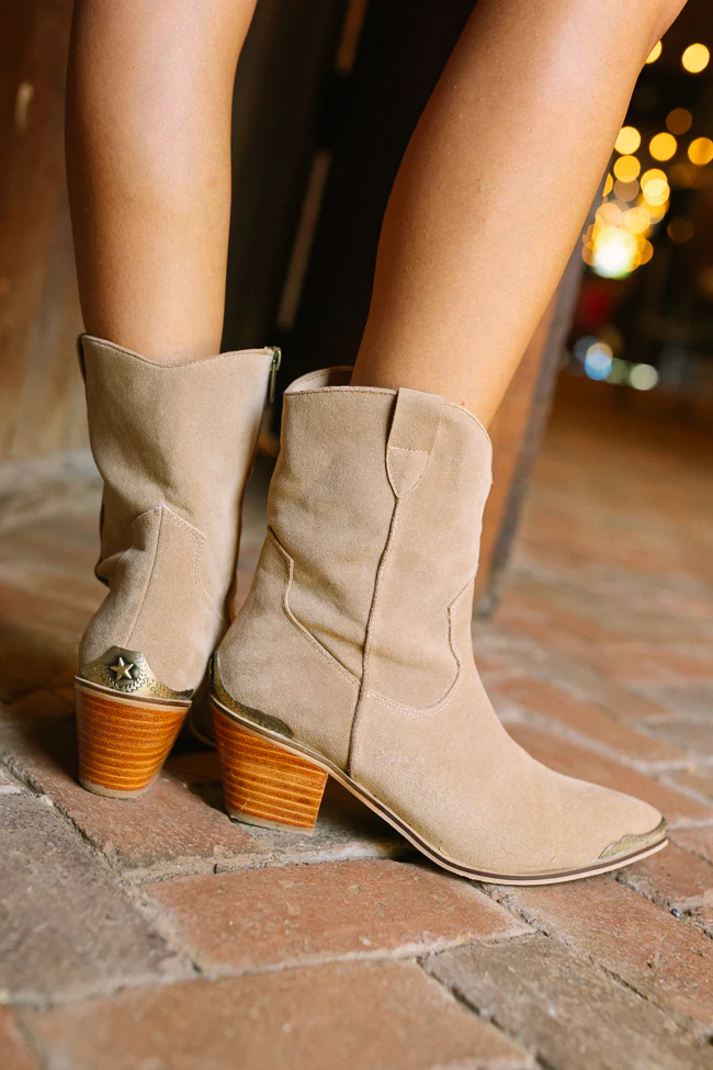 Teresea Taupe Cowboy Boots - Terpint