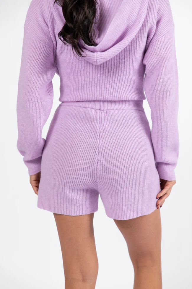 Cloud Chaser Lilac Sweater Knit Shorts FINAL SALE - Terpint