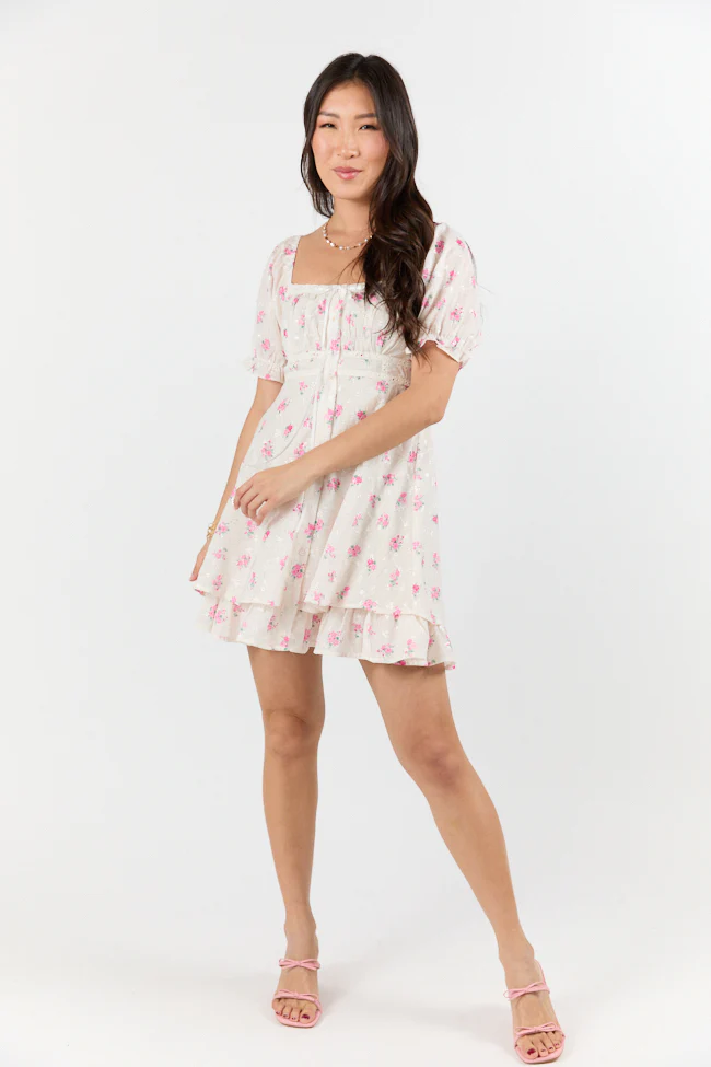 Floral Whisper Ivory Floral Dress SALE - Terpint