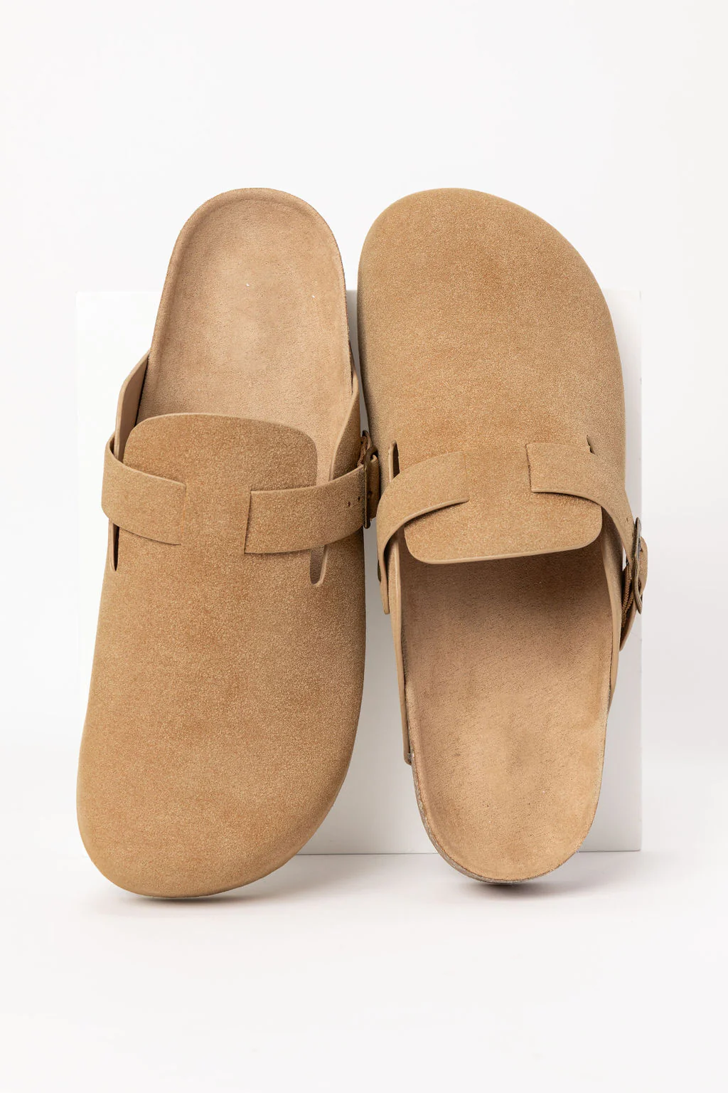 Elyse Suede Taupe Clogs FINAL SALE - Terpint