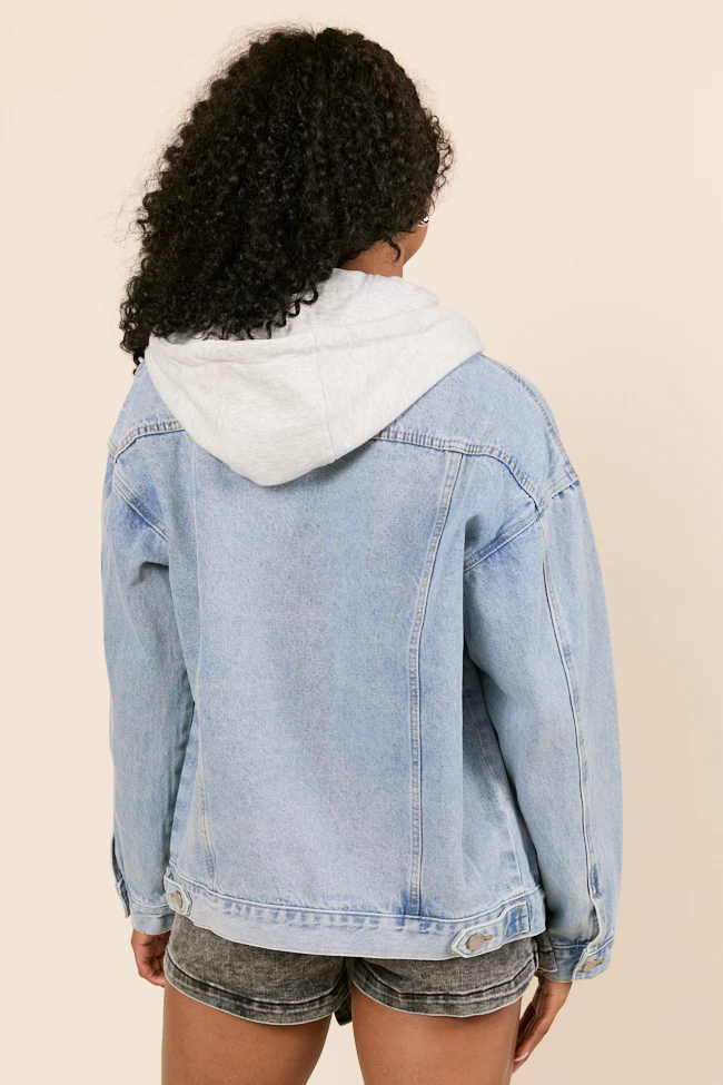 Parker Light Wash Hooded Denim Jacket - Terpint