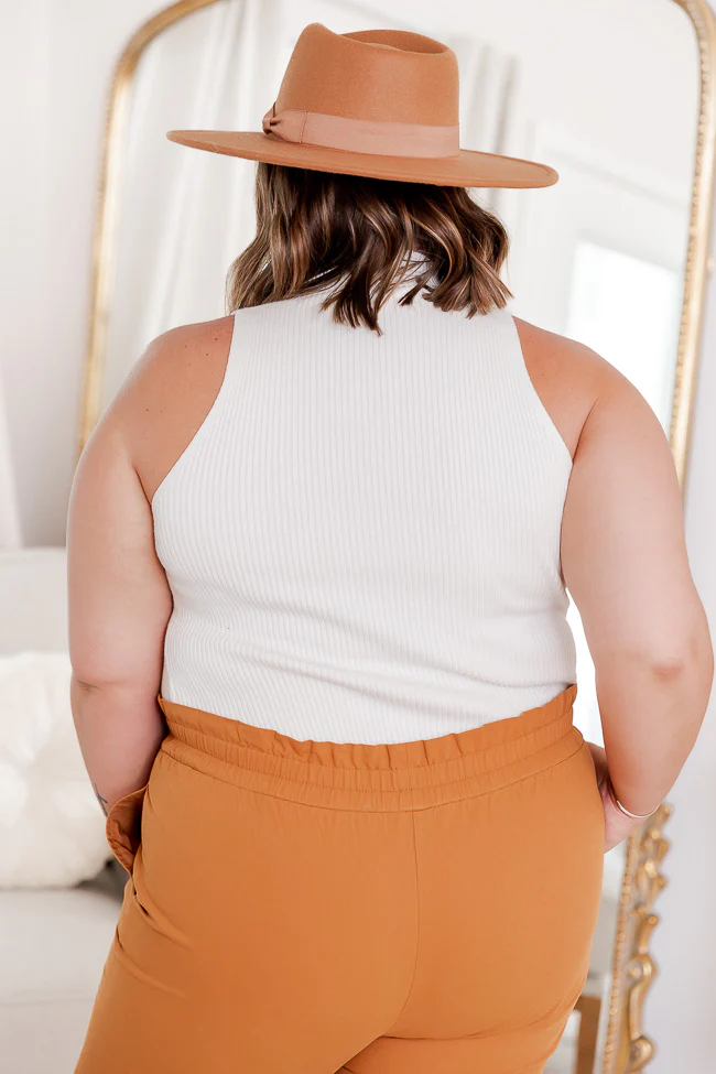Clear My Schedule Ivory Mock Neck Sweater Tank FINAL SALE - Terpint