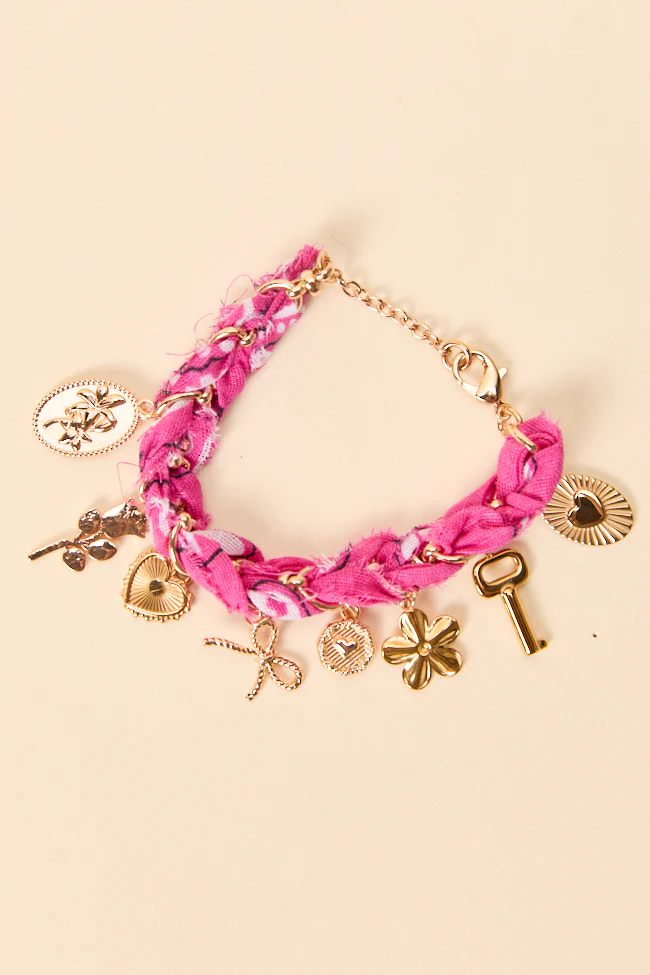 Haven Pink Bandana Charm Bracelet DOORBUSTER - Terpint