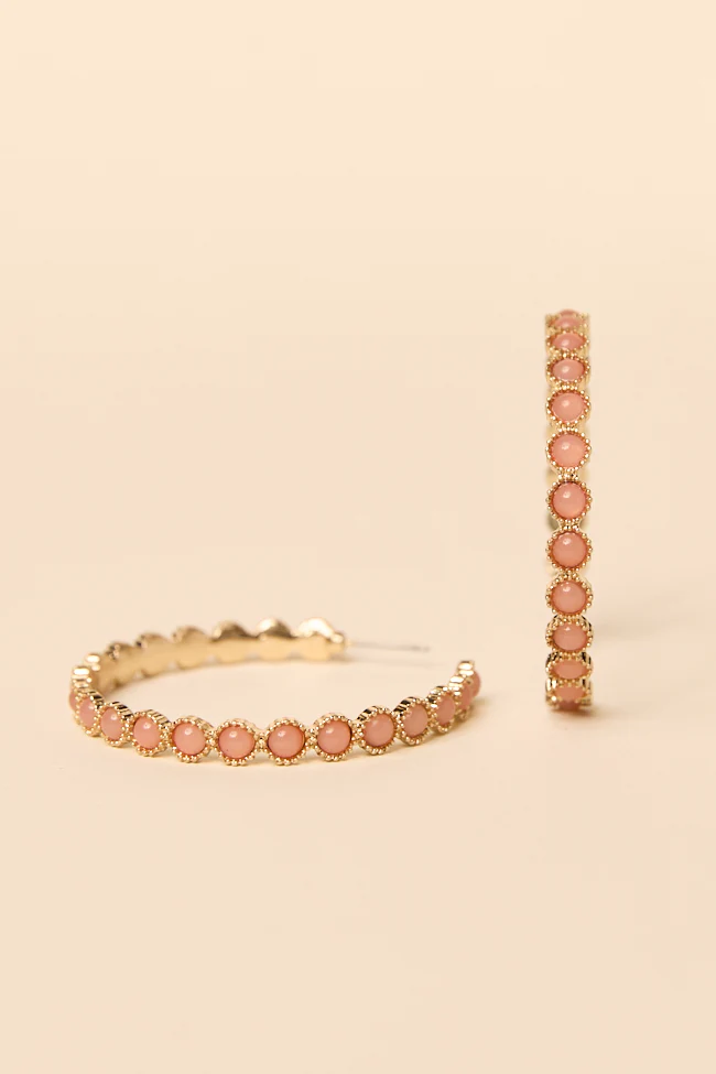 Buffy Pink Hoop Earrings - Terpint