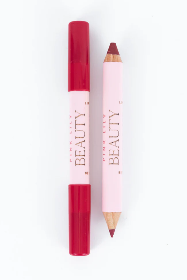 Pink Lily Beauty Double Bloom Dual Lipstick and Lip Liner - Your Berry Best FINAL SALE - Terpint
